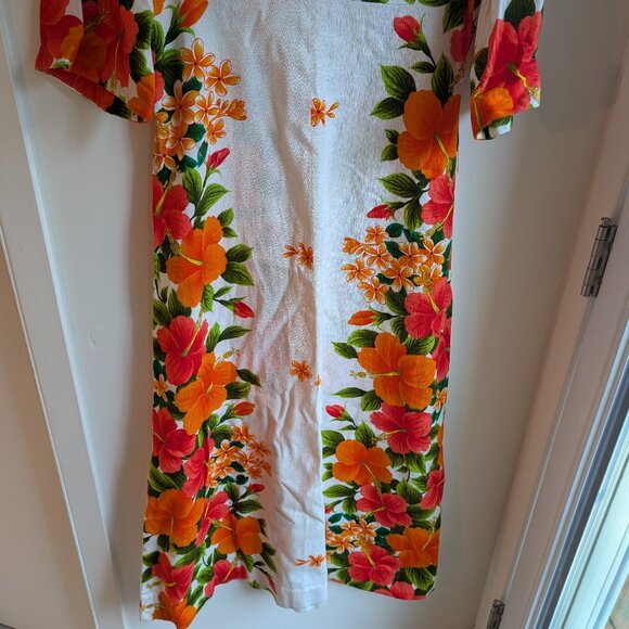 Authentic Vintage Hawaiian Midi Dress Mumu – Ui Maikai – Made in Hawaii USA – XS - Picture 7 of 10